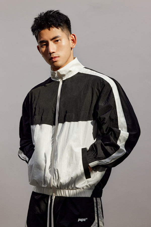 Black White Aviator Jacket